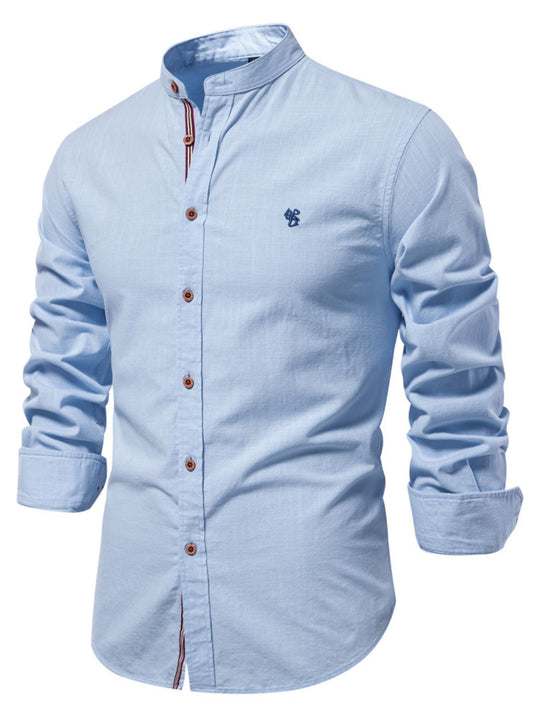 Men's Full Size Button Down Embroidered Shirt Plus Size - Ramm Clothing Ink