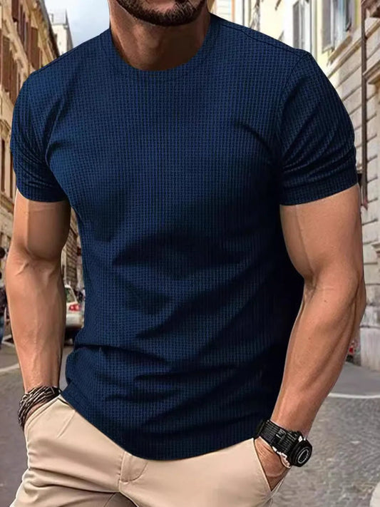 Men's Full Size Round Neck Short Sleeve T-Shirt Plus Size - Ramm Clothing Ink