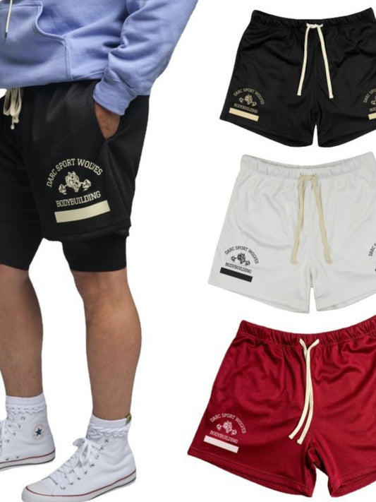 Men's Graphic Drawstring Active Shorts - Ramm Clothing Ink