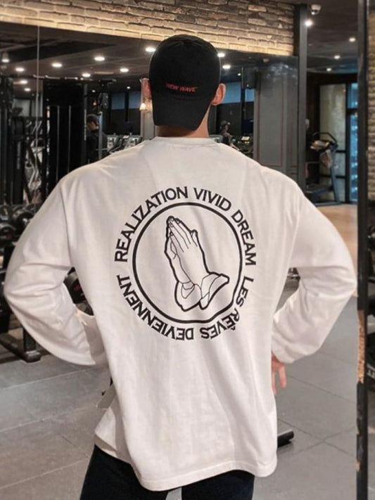 Men's Graphic Round Neck Long Sleeve T-Shirt - Ramm Clothing Ink
