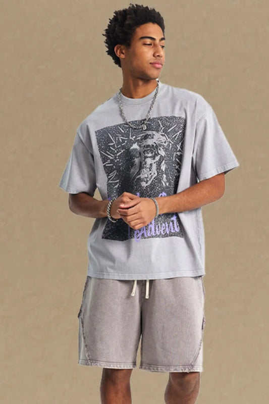 Men's Graphic Round Neck Short Sleeve T-Shirt - Ramm Clothing Ink