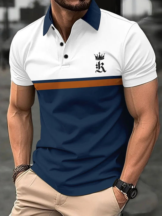 Men's Plus Size Collared Neck Short Sleeve Polo - Ramm Clothing Ink