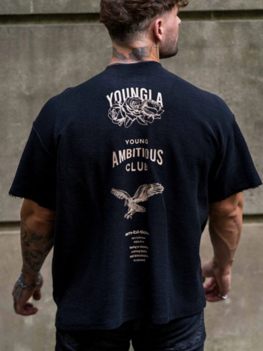Men's Plus Size Graphic Round Neck Short Sleeve T-Shirt - Ramm Clothing Ink