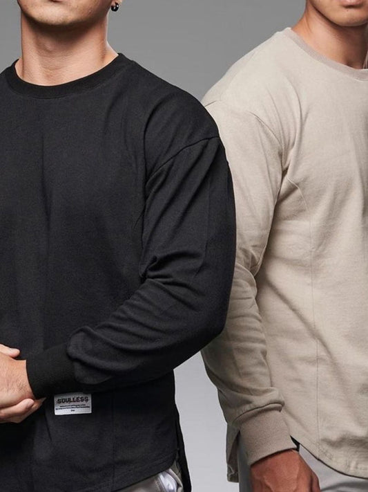 Men's Plus Size Round Neck Drop Shoulder T-Shirt - Ramm Clothing Ink