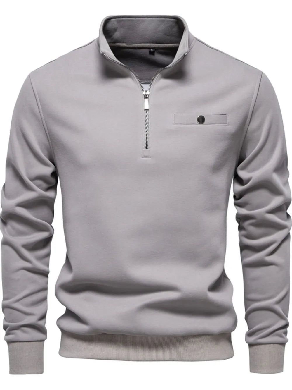 Men's Quarter Zip Long Sleeve Sweatshirt - Ramm Clothing Ink
