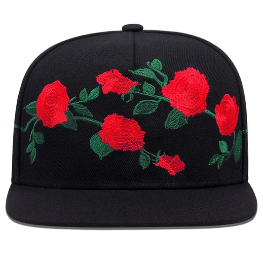 Men’s rose embroidered cap - Ramm Clothing Ink