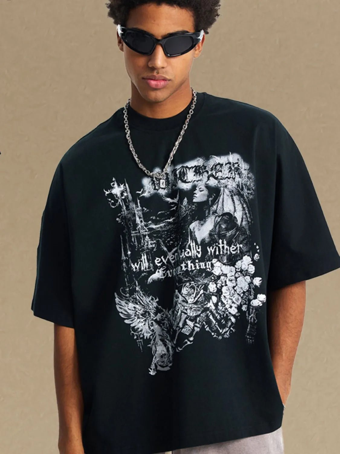 Men's Round Neck Half Sleeve Graphic T-Shirt - Ramm Clothing Ink