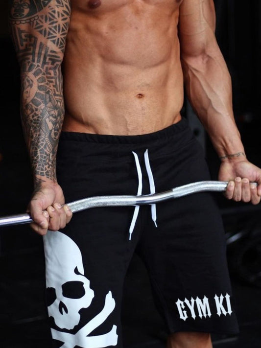 Men's Skull Drawstring Shorts - Ramm Clothing Ink