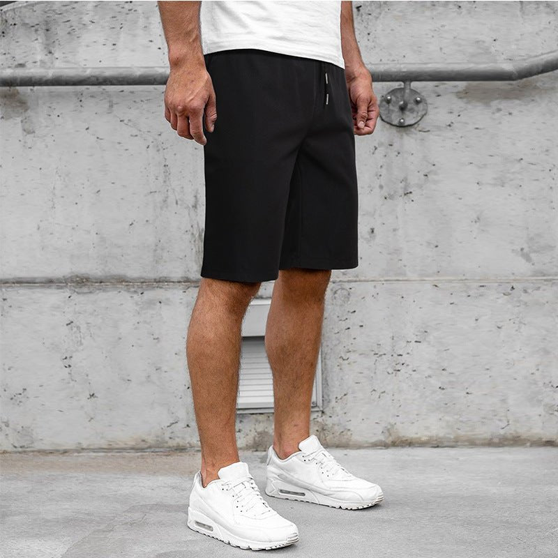 Men's Solid Color Casual Pants Tether Shorts Five - point Pants - Ramm Clothing Ink