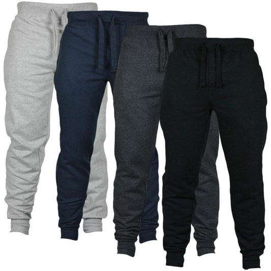 Men's Solid Color Drawstring Fleece Casual Pants - Ramm Clothing Ink
