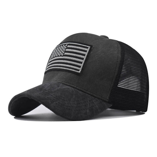 Men's Washed Distressed Breathable Embroidered Hat - Ramm Clothing Ink