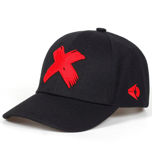 men's black embroidered baseball cap