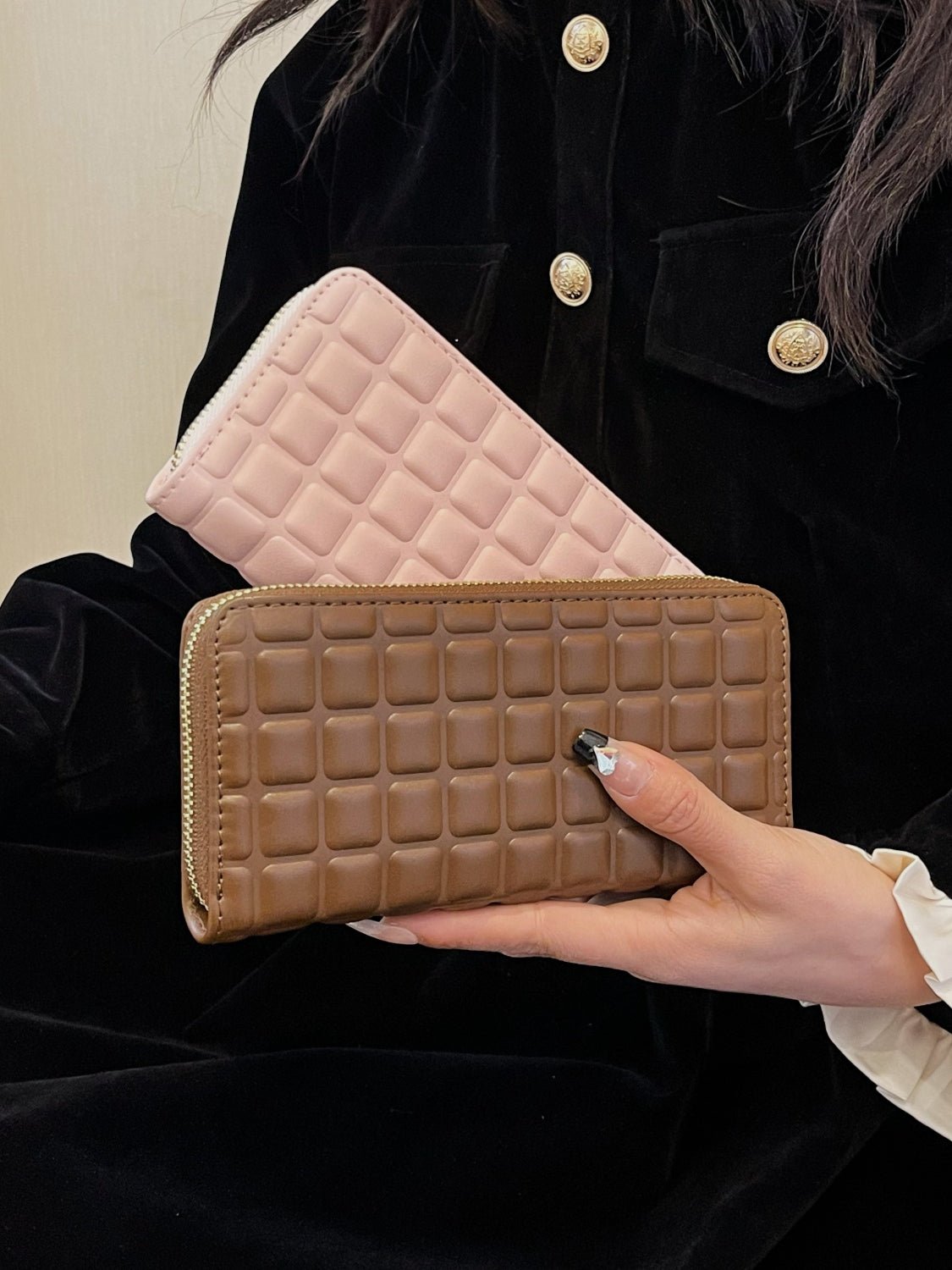 PU Leather Solid Color Wallet - Ramm Clothing Ink