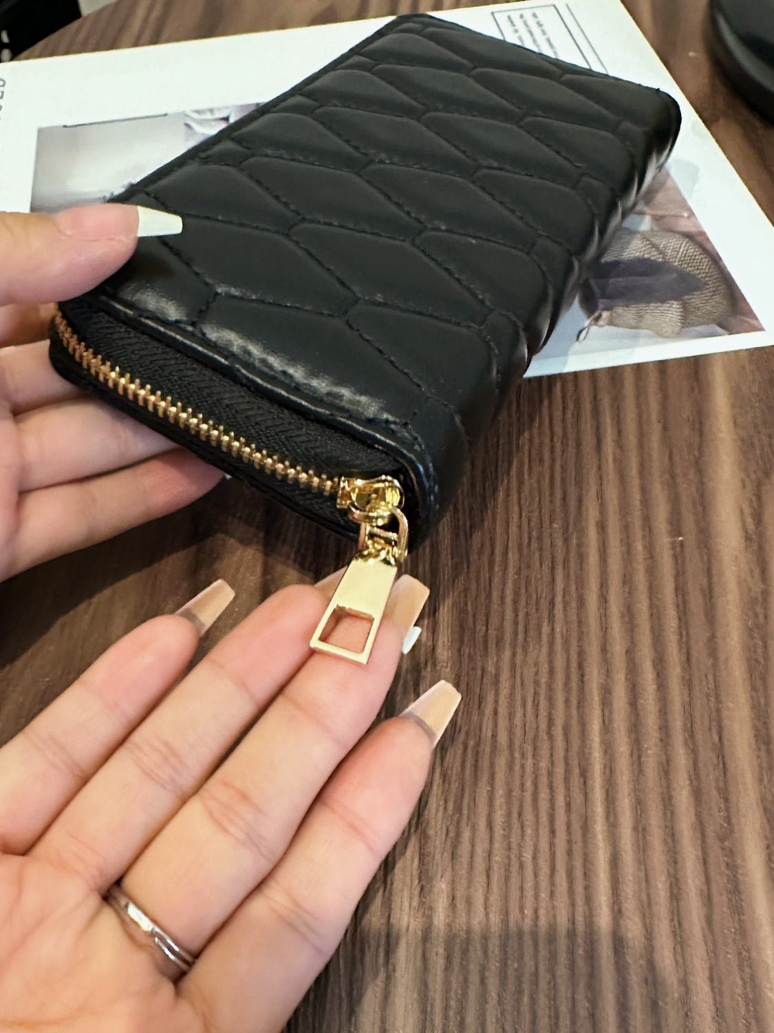 PU Leather Solid Color Wallet - Ramm Clothing Ink