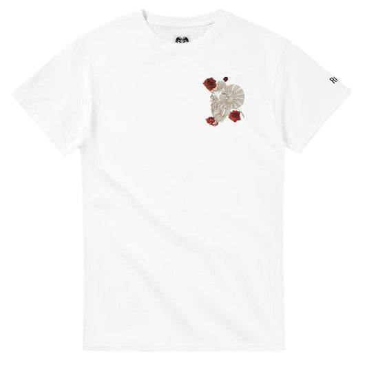 Ramm Original T-Shirt - Ancient Ram with Beautiful Roses Design - Ramm Clothing Ink