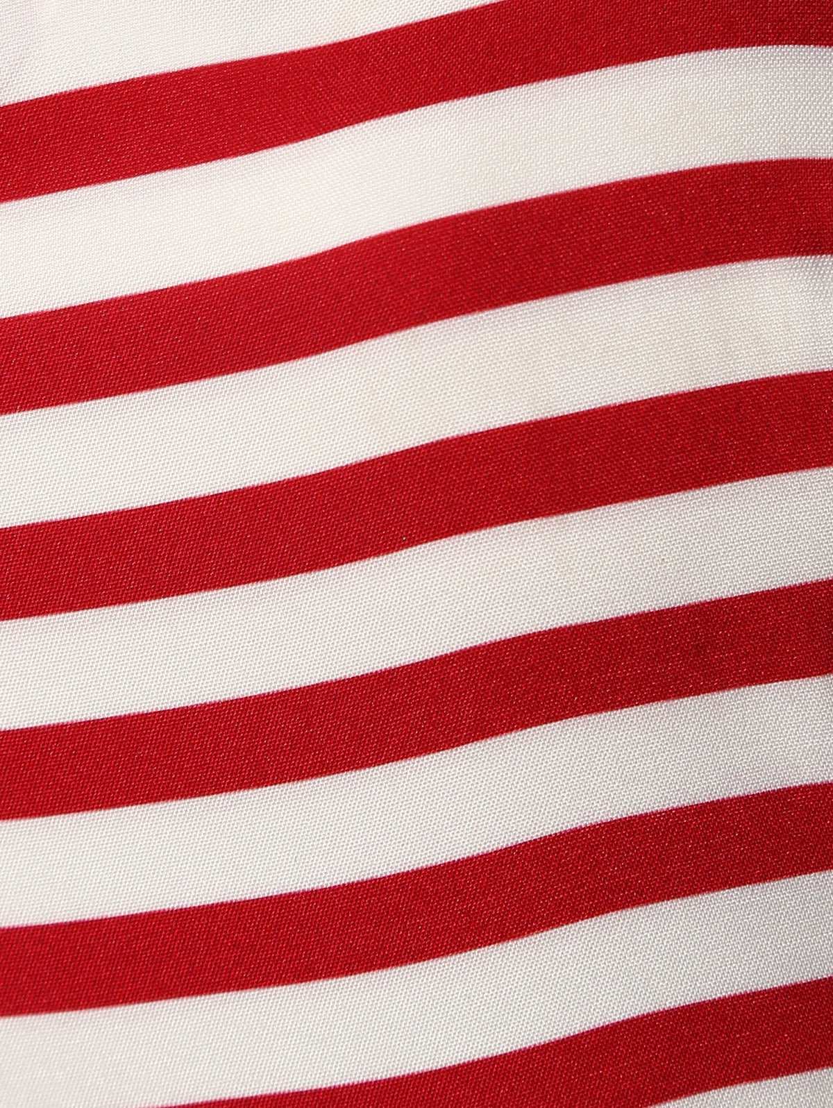 Striped Patchwork Neck Print Vintage Dress American Flag Print - Ramm Clothing Ink
