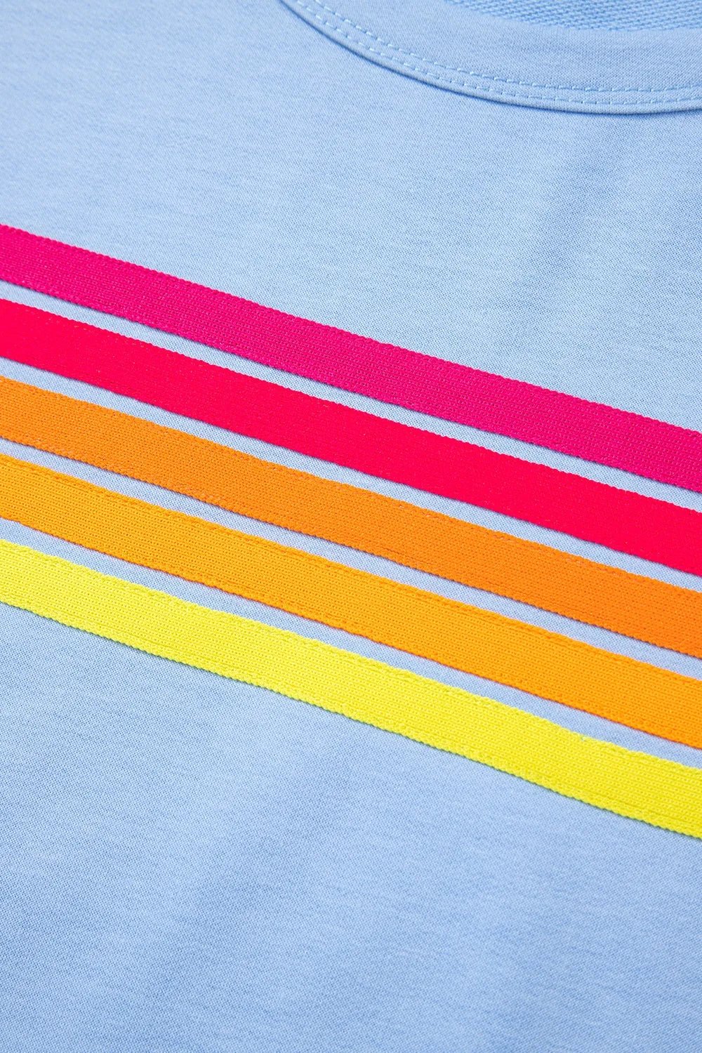 Striped Round Neck Short Sleeve T-Shirt - Ramm Clothing Ink