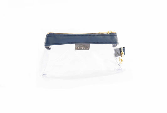 True Navy CLEAR Bag - Vegan Leather Trim - Ramm Clothing Ink