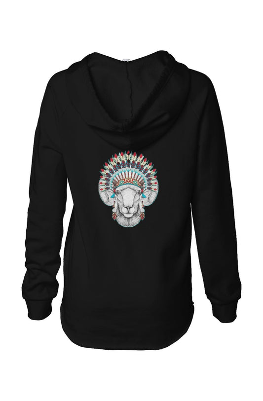 Women’s tribal Ram RCI Light Hoodie - Ramm Clothing Ink